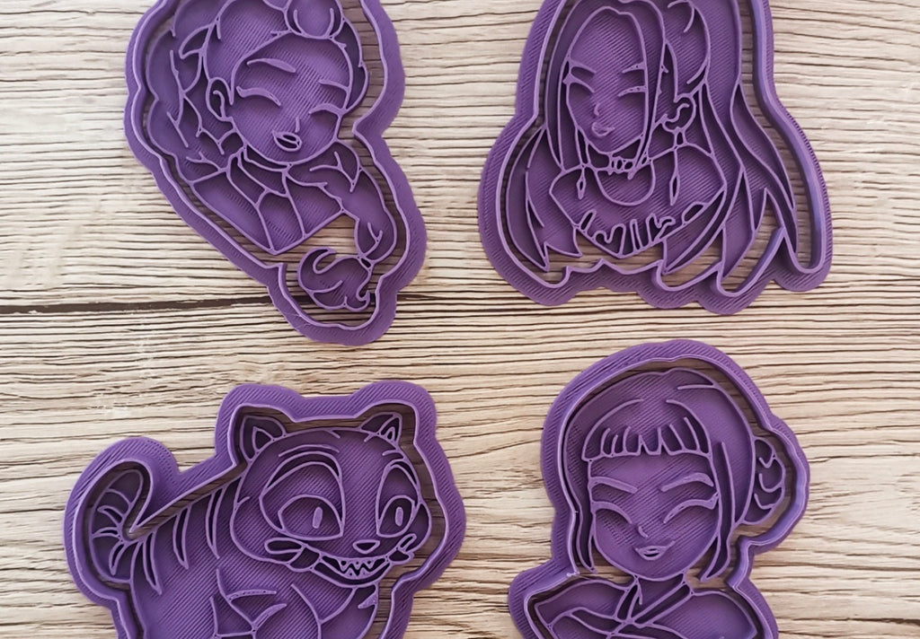 Anime Character Cookie Cutter Set – 3D Printed Baking Tools