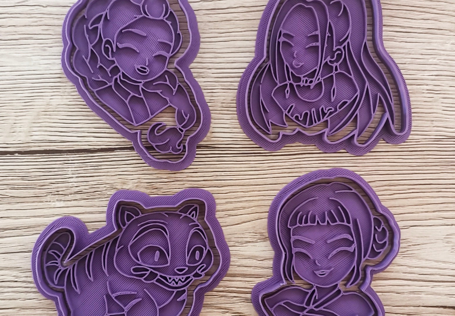 Anime Character Cookie Cutter Set – 3D Printed Baking Tools